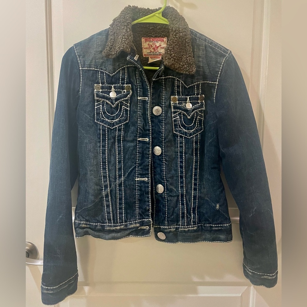 True Religion Sherpa-Lined Denim Jacket
